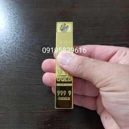 فندک روکش طلا همراه با جعبه و شناسنامه اصالت کالا با امکان حک اسم 