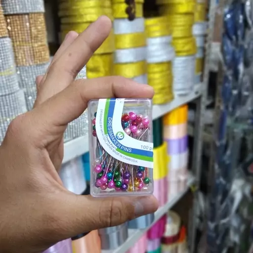 سوزن ته مرواریدی 100 عددی کامبوجیا اصل درجه 1 (خرازی و خیاطی )