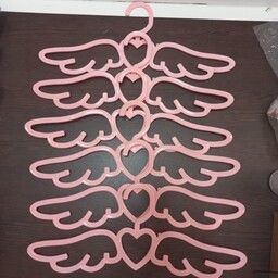 چوب لباس شش عددی طرح فرشته چوب لباس 6 عددی طرح قلبی  آویز لباس آویز رخت