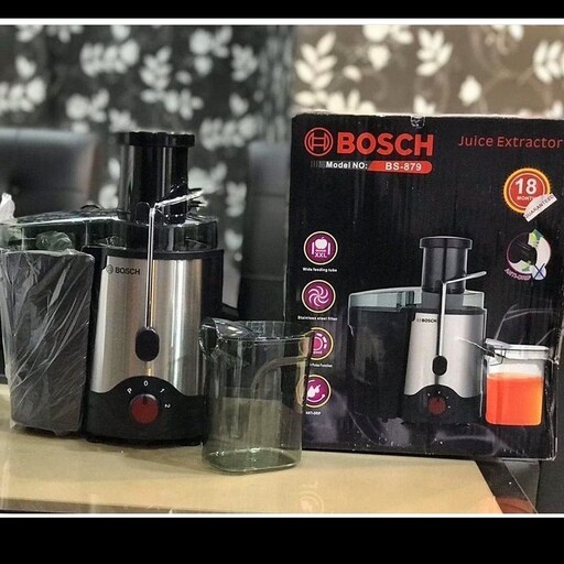 آب میوه گیری تک کاره BOSCH
بدنه استیل ضد زنگ،دهانه بزرگ 
