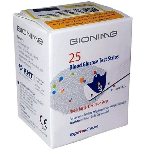 نوار تست قند خون بایونیم(BIONIME) مناسب دستگاه GM110 و GM300 با تاریخ بلندمدت