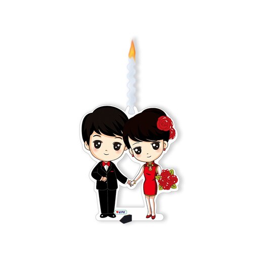 شمع عروسکی عروس دامادی (A003)