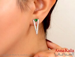  گوشواره ژوپینگ مدل مثلث با نگین سبز Xuping Earrings کد GSH15211W