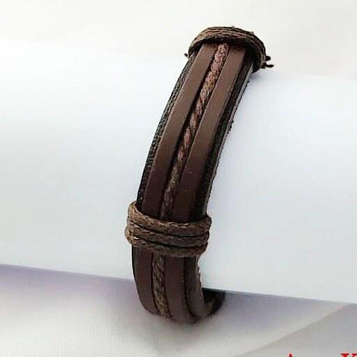 دستبند چرمی مردانه Bracelet کد DSB18134W