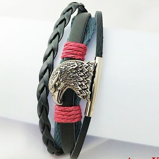  دستبند چرمی مردانه طرح عقاب Bracelet کد DSB18142W
