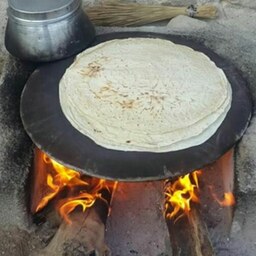 ساج چدن بدون روکش شیمیایی 50 سانتی بدون دسته - ساج چدنی نان ، ساچ چدنی اصل - ساج