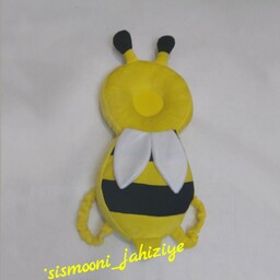 محافظ سر و بدن کودک - طرح زنبوری- رنگ زرد مشکی