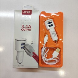  شارژر فندکی  LDNIO مدل DL-C29 همراه کابل Micro USB