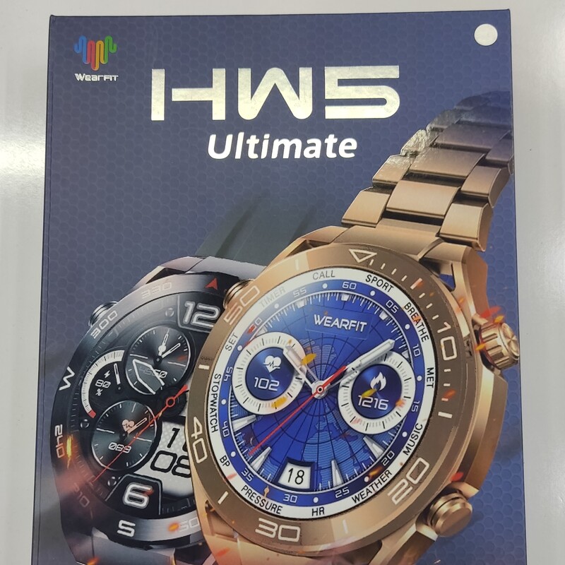 واچ hw5 ultimate AMOLED  اورجینال پک سه بندی (چرم و سیلیکون و رولکسی)