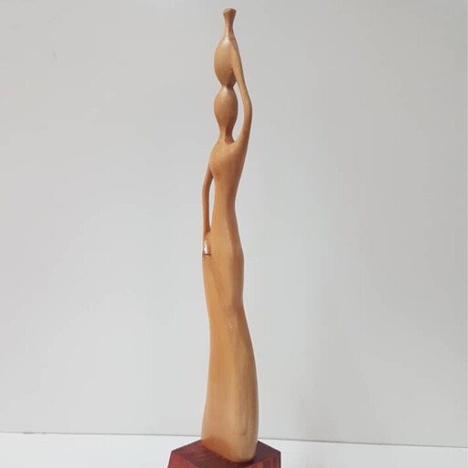 مجسمه تندیس طرح کوزه صنایع دستی چوبی و دکوری شیک ارسال فقط با تیپاکس