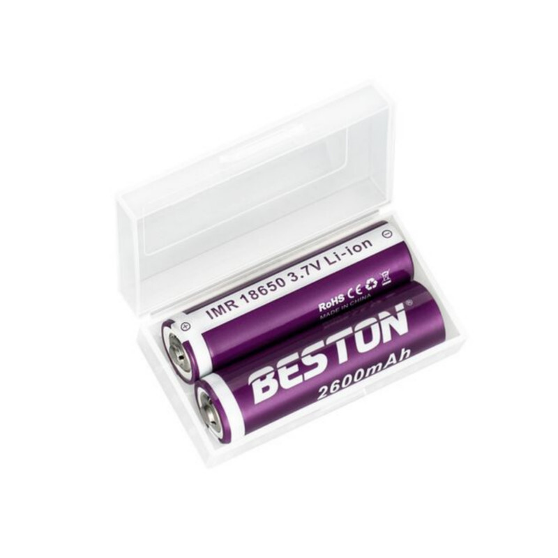 باتری لیتیوم یون قابل شارژ بستون مدل IMR18650 LI-ION ظرفیت 2600 میلی آمپر ساعت بسته 2 عددی