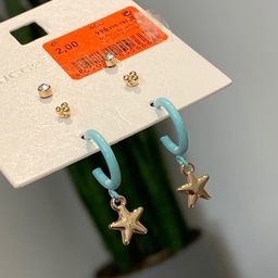 گوشواره ستاره پک سه تایی گوشواره میخی با رنگ بسیار زیبا و خاص مناسب کادو