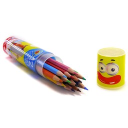 مداد رنگی 12 رنگ استوانه ای آریا مدل 3051