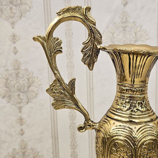 گلدان رومیزی برنزی مدل دسته دار بزرگ کد 1732 ( گلدان رومیزی برنجی) 