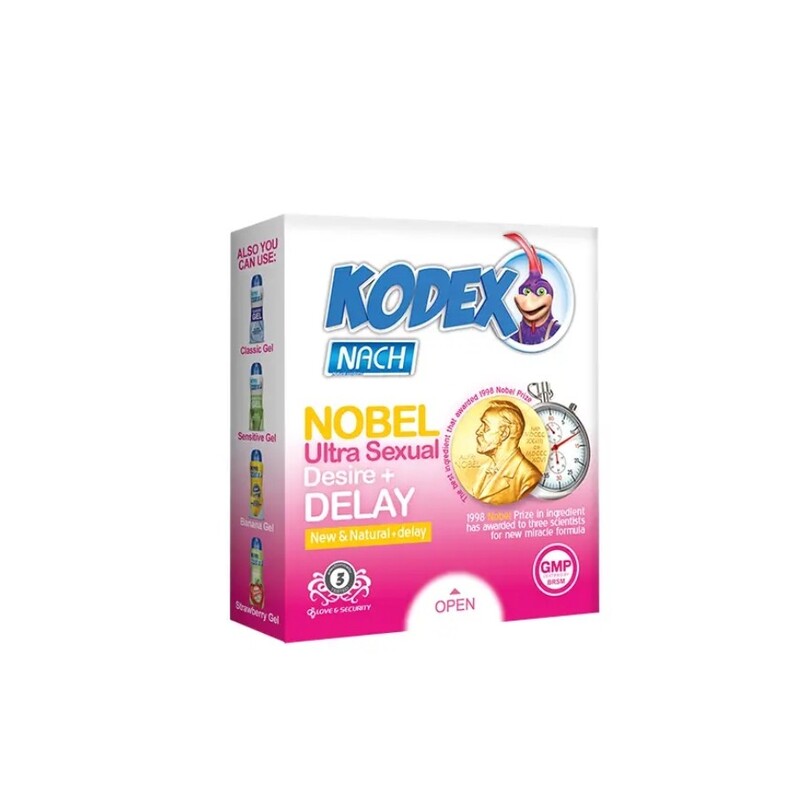 کاندوم کدکس مدل Nobel بسته 3 عددی  ساده(حتما موجودی بگیرید)
