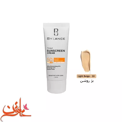 کرم ضد آفتاب بیزانس پوست خشک spf50 شماره 10 حجم 40 میل