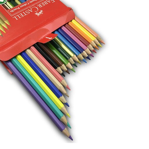 مداد رنگی 12 به علاوه 6 رنگ جعبه مقوایی فابرکاستل FABER CASTELL 