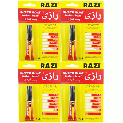 چسب قطره ای رازی3میلی پک5 عددی