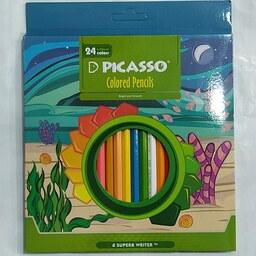 مداد رنگی 24رنگ جعبه مقوا پیکاسو 