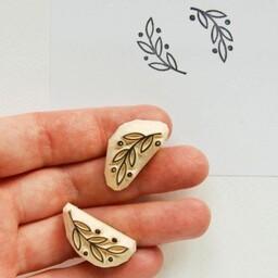 مهر دستساز برگ کوچک مناسب زیبا کردن بسته بندی کاغذ و پارچه