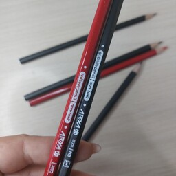 مداد مشکی و قرمز آریا (6 عددی)