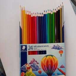 مداد رنگی  24 مقوایی استدلر