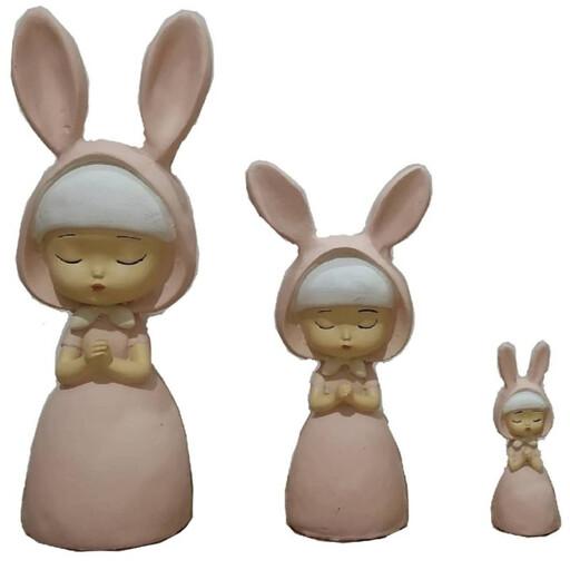 مجسمه کولاک مدل دختر خرگوشی بسته 3 عددی
