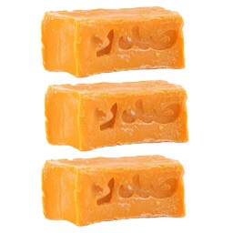 بسته سه عددی صابون زرد مراغه - صابون پرتقالی مراغه