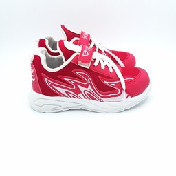 کفش دخترانه ورزشی اسپرت نرم  سبک رنگ قرمز مدل فدک قیمت ارزان کیفیت عالی راحتی پیاده روی کفش مدرسه مشهد کفش باسلام 55132