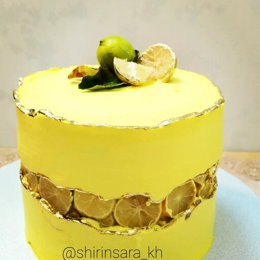 کیک  نسکافه ای با تم لیمو بسیار زیبا و خوش طعم برای عزیزانتون 