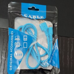 کابل شارژر  CABLE طرح پوست مار رنگ آبی 