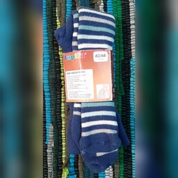 جوراب شلواری حوله ای نوزادی پسرانه دخترانه سورمه ای راه دار لوپیلو lupilu آلمان سایز 2 تا 6 ماه (ارسال رایگان)