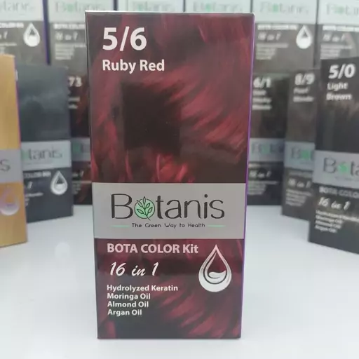 کیت رنگ مو بوتانیس قرمز آلبالویی کد 5،6 RUby Red  