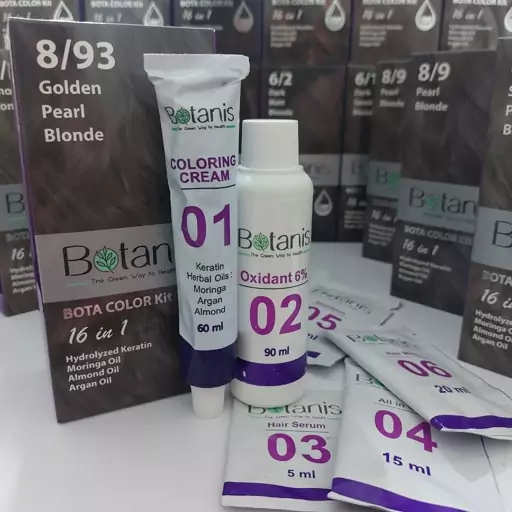 کیت رنگ مو بوتانیس کد8،93 golden Pearl Blonde (بلوند مرواریدی طلایی)

