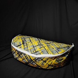 جانانی کیف نان سه لایه محکم با جنس عالی با پارچه مدل خطی توسی مشکی زرد  مدل جدید 