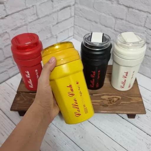 تراول ماگ استیل طرح Coffe Cup کوکاکولا دو حالته