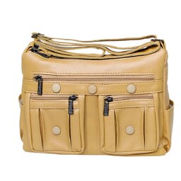 کیف دوشی زنانه دکمه دار مشکی 2004 با ارسال رایگان