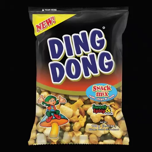 آجیل هندی دینگ دانگ ( DING DONG)، بسته 100 گرمی در طعم های مختلف