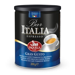 پودر قهوه برند ساکوئلا ایتالیا، مدل گرن گوستو، 250 گرم، محصول ایتالیا 