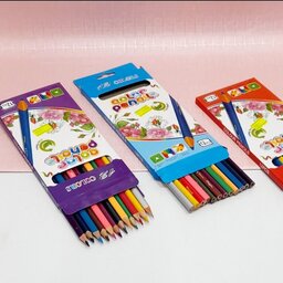 مداد رنگی 12 رنگ جعبه مقوایی با کیفیت 