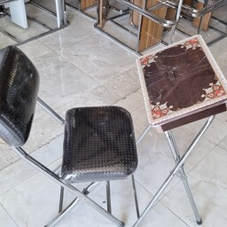 میز و صندلی نماز باکسدار قهوه ایVIP پایه استیل