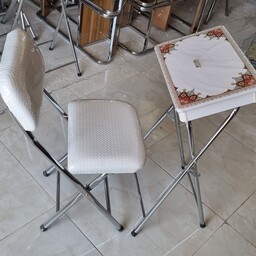 میز و صندلی نماز باکسدار سفیدVIP کد7(پایه استیل)