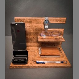استند رومیزی هدیه- تمام چوبی،  نگهداره موبایل و لوازم شخصی