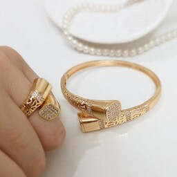 دستبند و انگشتر مشابه طلا