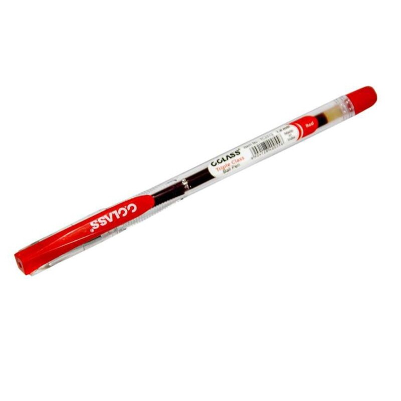 خودکار قرمز سی کلاس نوک یک میلیمتر کیفیت عالی حجم جوهر سه برابر خودکارهای دیگر