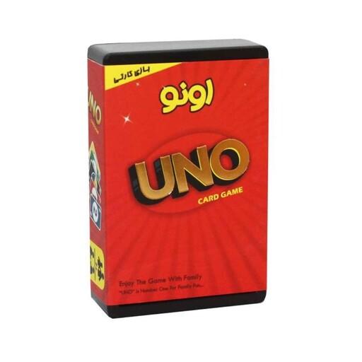 بازی فکری اونو 52 کارتی دارای 2 کارت راهنما و قاب  uno 