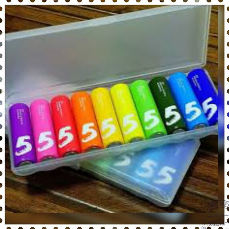 باتری قلمی آلکالاین شیائومی مجموعه ی 10 عددی رنگین کمانی با طول عمر بسیار بالا و ارسال رایگان