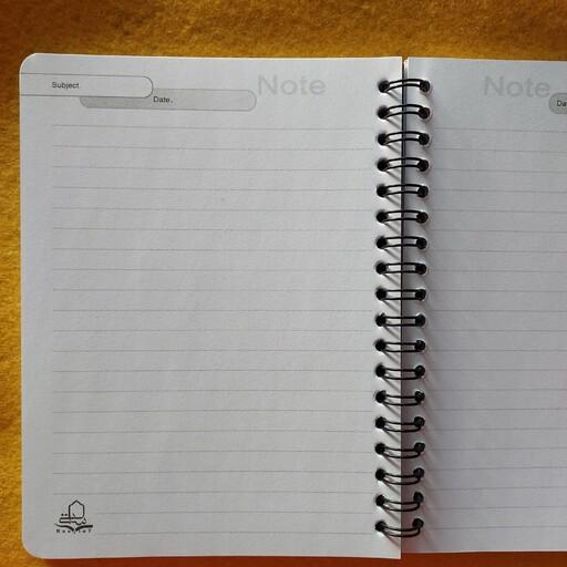 دفترچه یادداشت فنر دوبل جلد لمینت 80 برگ طرح کلاسیک و زیبا
