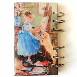 دفترچه رزینی ساخته شده با رزین مرغوب دو لایه با تصویر دختر بچه سایز 18 در 11