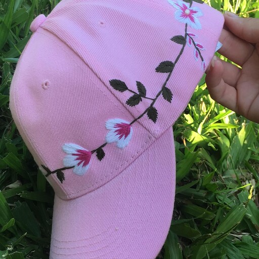 کلاه گلدوزی شده صورتی نقاب دار قابل سفارش در رنگ های متنوع 